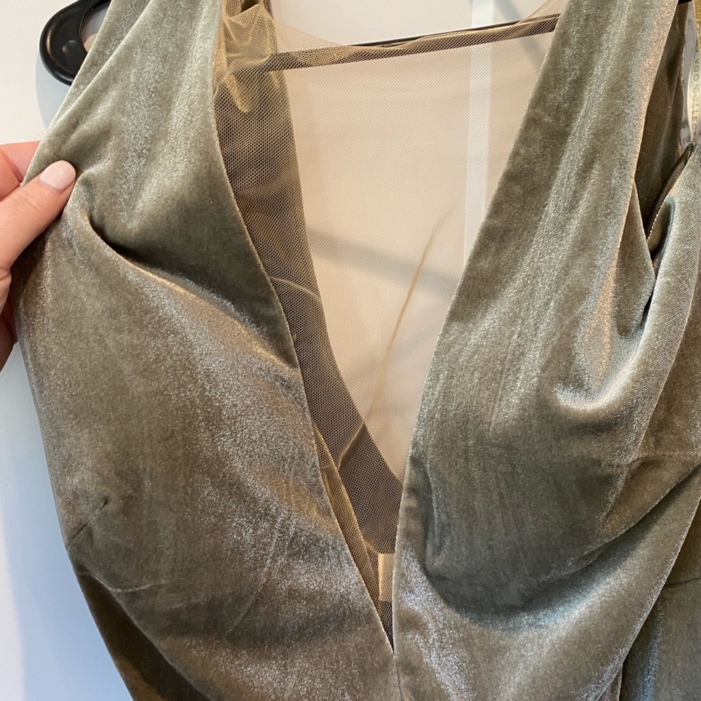 size 18 Jenny Yoo Logan Dress sage / velvet
